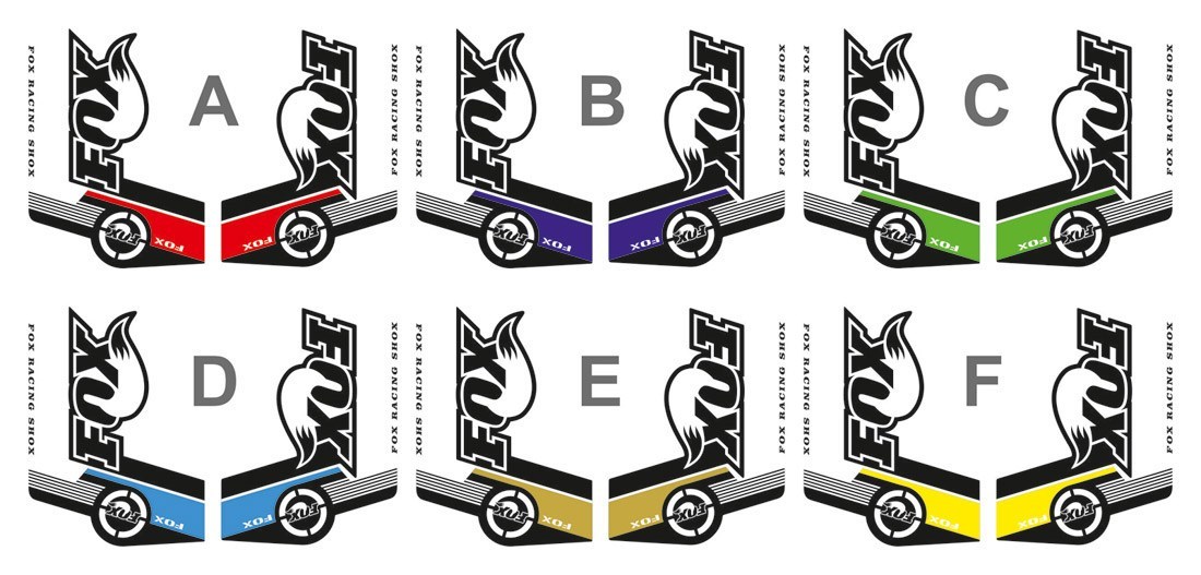 Adesivi per Auto e Moto: Fox Racing Shox forcelle Mountain Bike