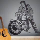 Adesivi Murali: Elvis Presley e moto 2