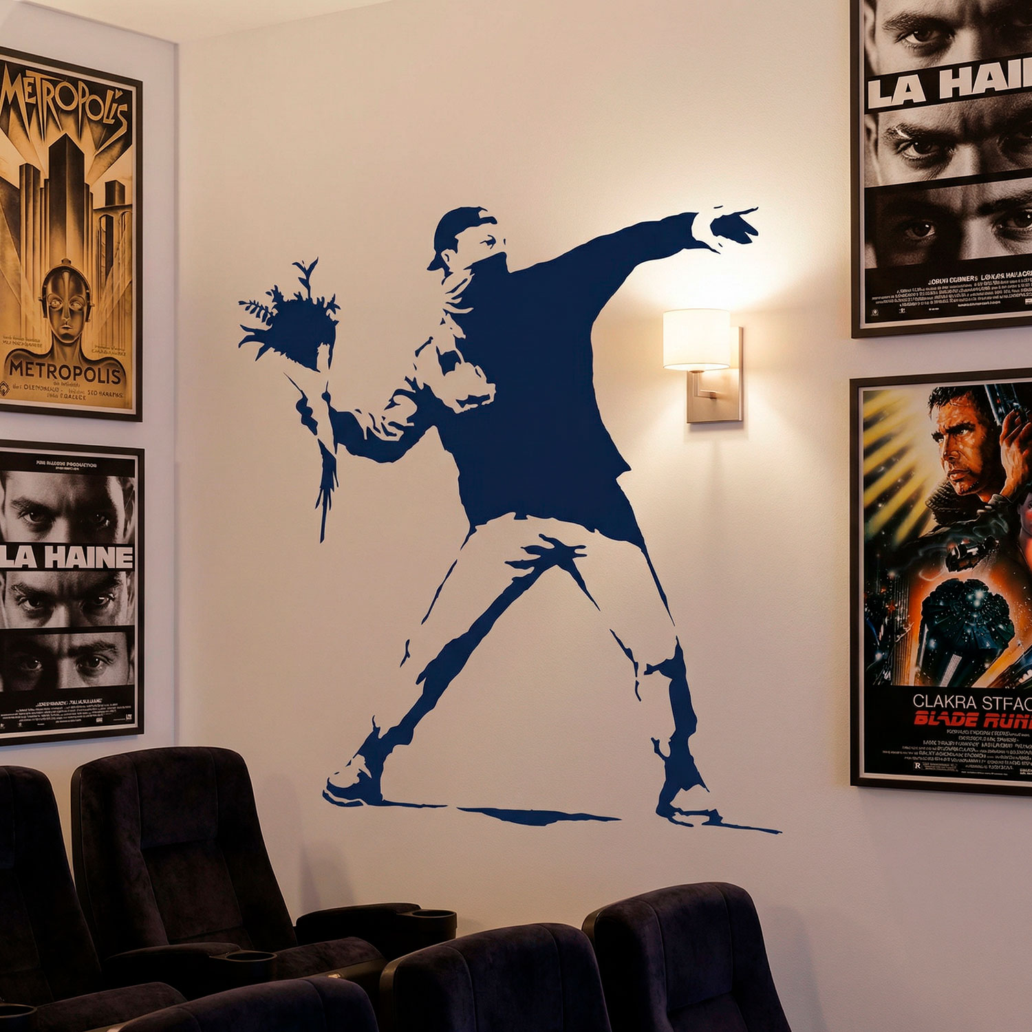 Adesivi Murali: Banksy Fiore protesta Lanciare