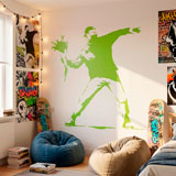 Adesivi Murali: Banksy Fiore protesta Lanciare 18