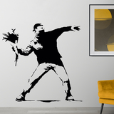 Adesivi Murali: Banksy Fiore protesta Lanciare 3