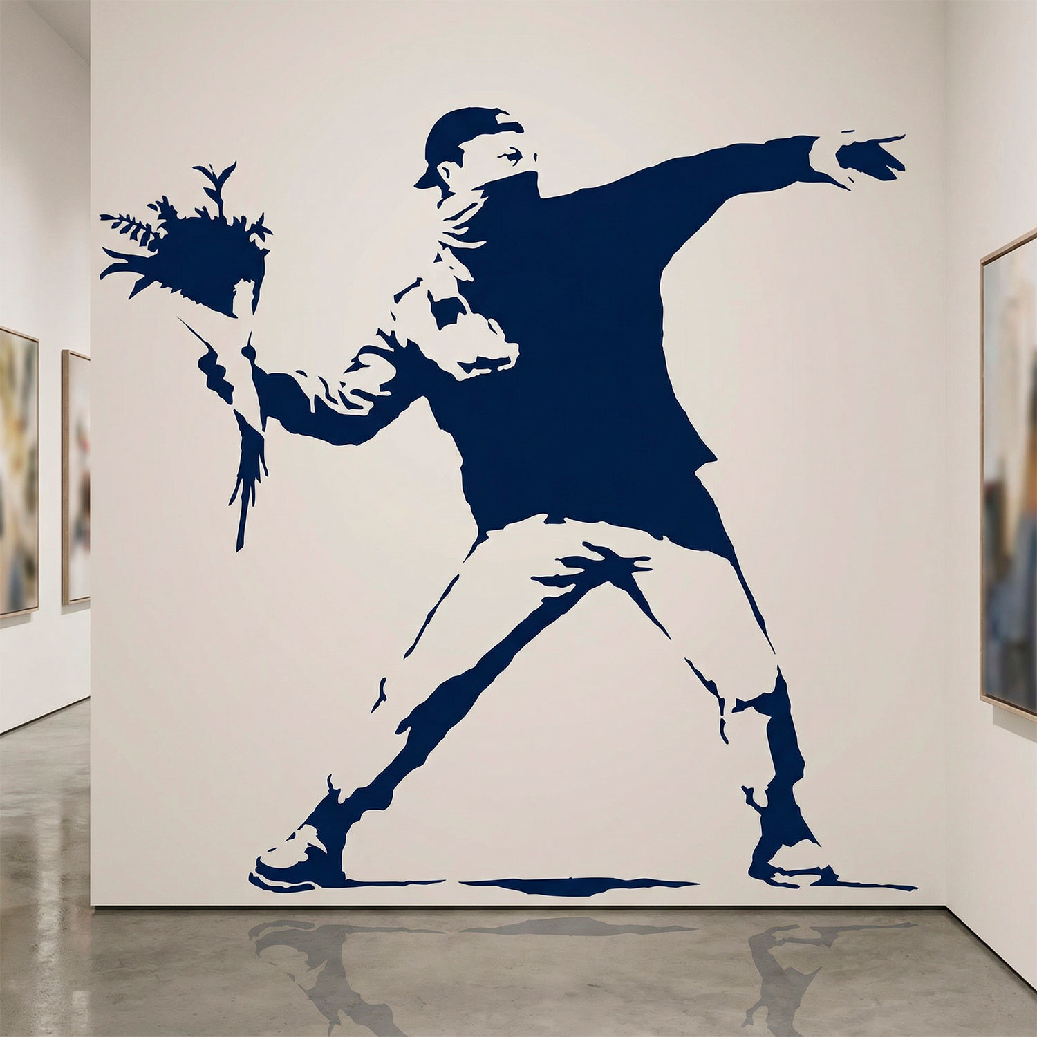 Adesivi Murali: Banksy Fiore protesta Lanciare