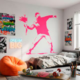 Adesivi Murali: Banksy Fiore protesta Lanciare 9