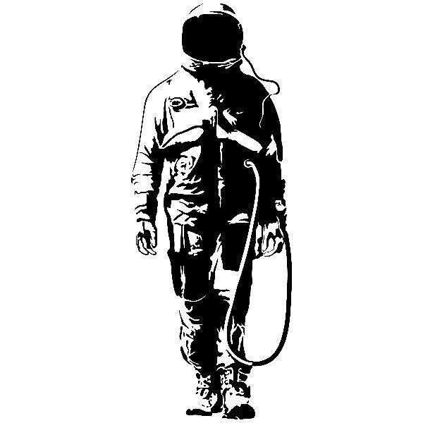 Adesivi Murali: Banksy Graffiti Astronauta