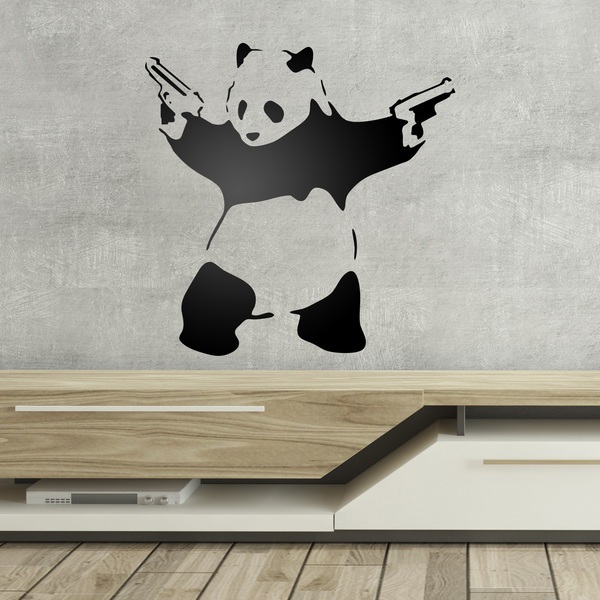 Adesivi Murali: Banksy Panda armato