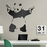 Adesivi Murali: Banksy Panda armato 2