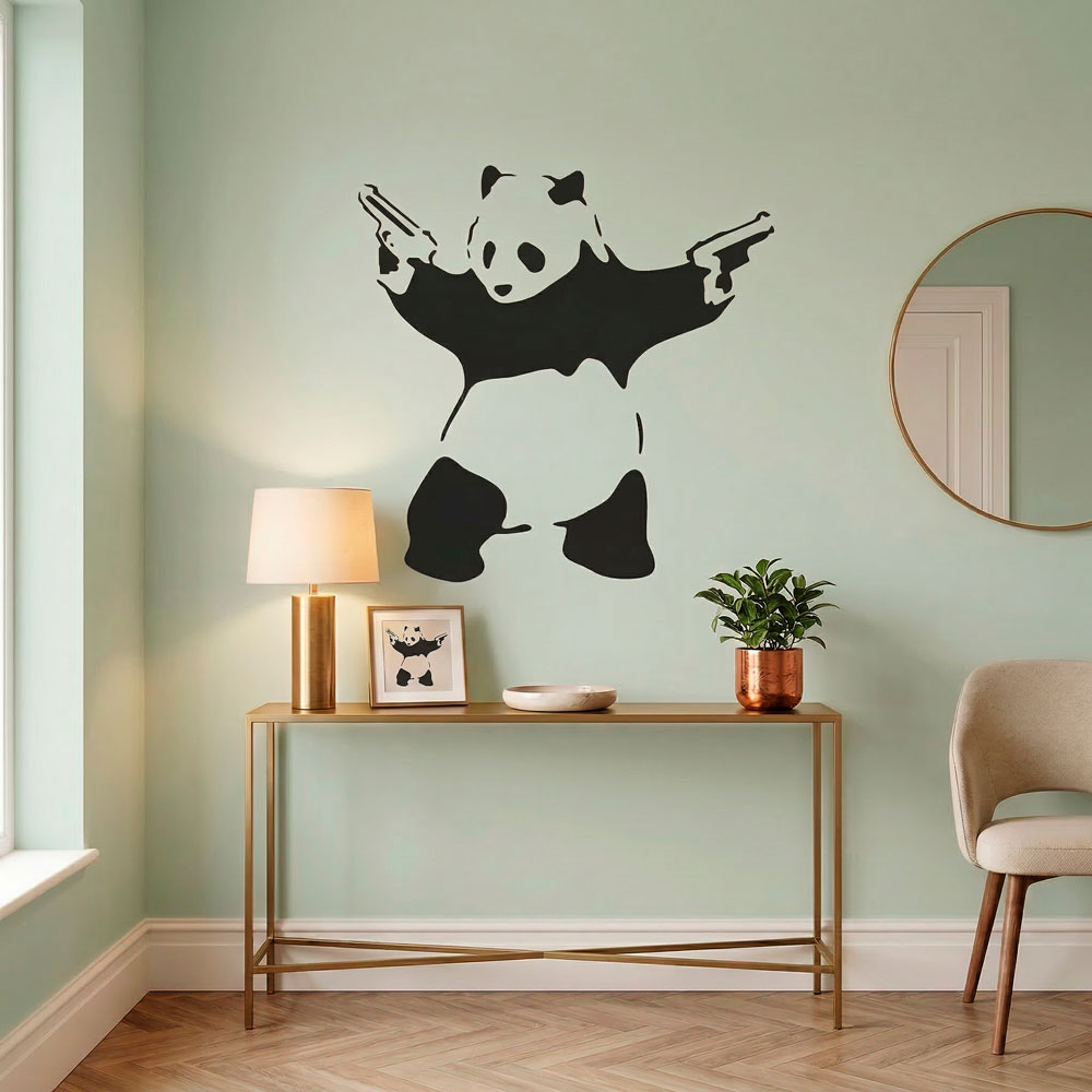 Adesivi Murali: Banksy Panda armato
