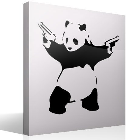 Adesivi Murali: Banksy Panda armato