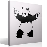 Adesivi Murali: Banksy Panda armato 3
