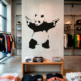 Adesivi Murali: Banksy Panda armato 4
