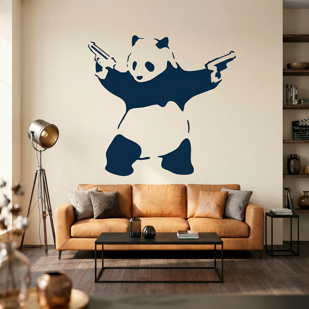 Adesivi Murali: Banksy Panda armato