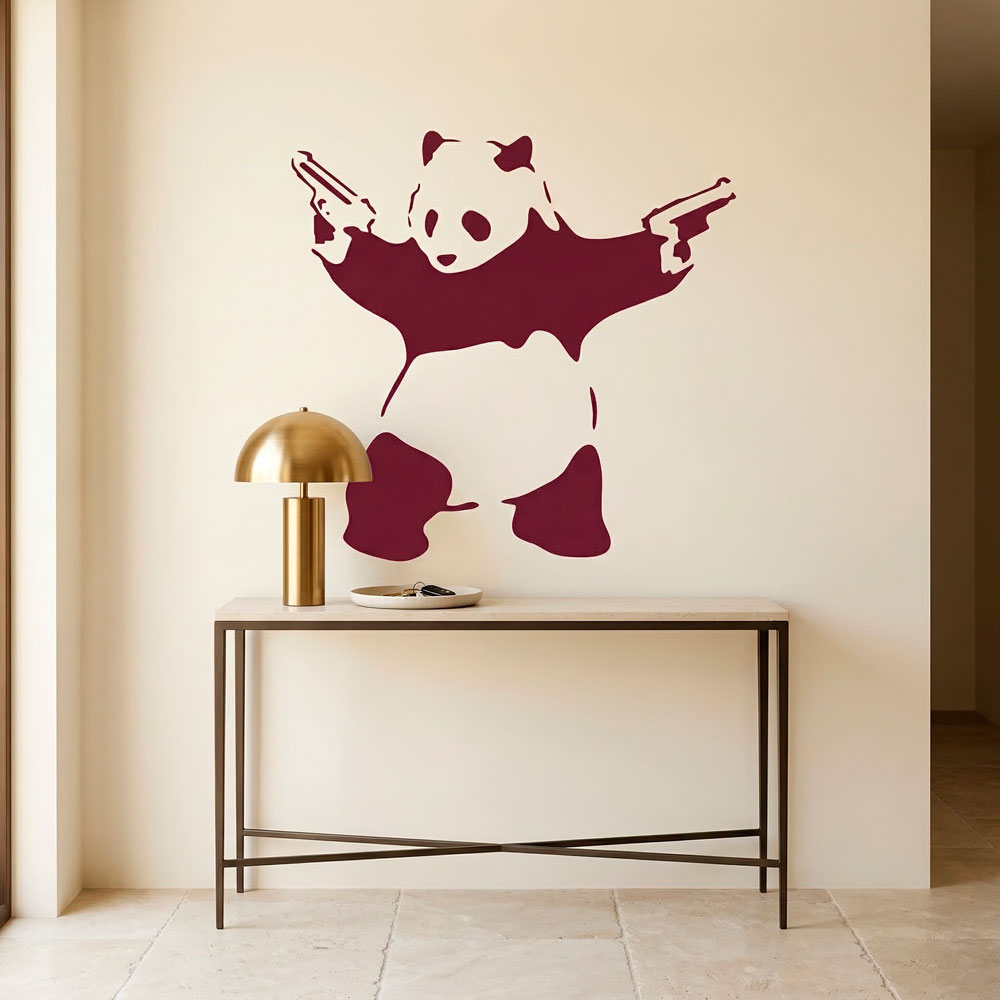 Adesivi Murali: Banksy Panda armato