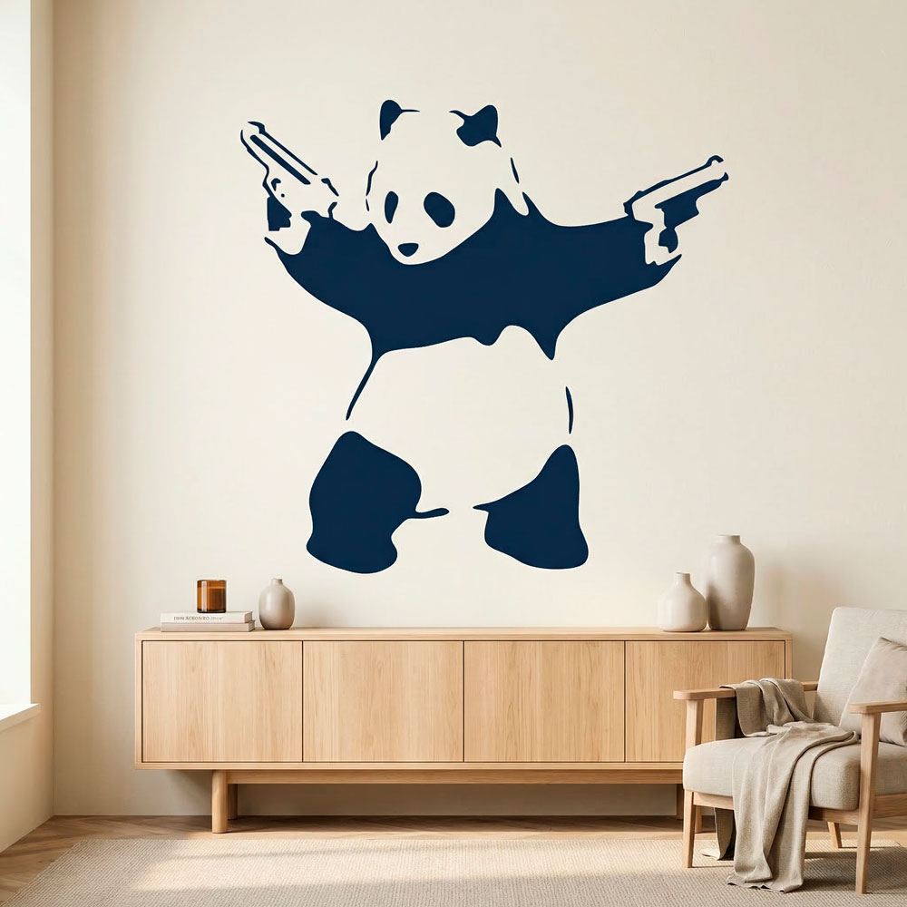 Adesivi Murali: Banksy Panda armato