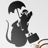 Adesivi Murali: Ratto con Umbrella di Banksy 2