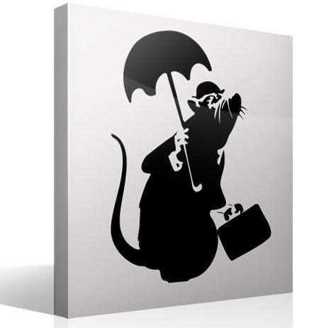 Ratto con l'ombrello di Banksy 3/3