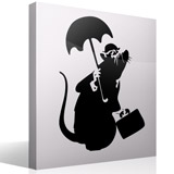 Adesivi Murali: Ratto con Umbrella di Banksy 3