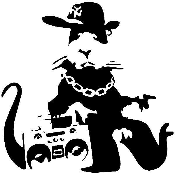 Adesivi Murali: Banksy NYC Gangster Rat