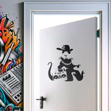 Adesivi Murali: Banksy NYC Gangster Rat 3