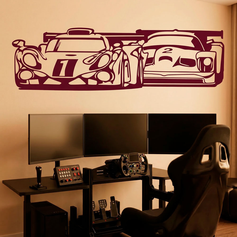 Adesivi Murali: Macchine da Corsa