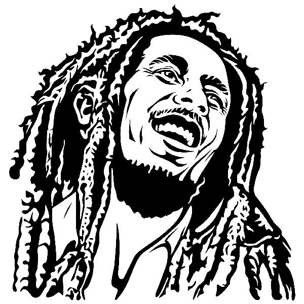 Adesivi Murali: Bob Marley sorriso