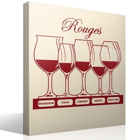 Adesivi Murali: Tipi di vino rosso