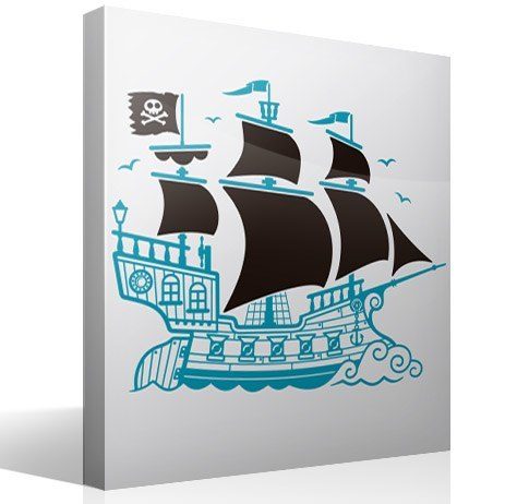 Adesivi per Bambini: Grande Nave Pirata