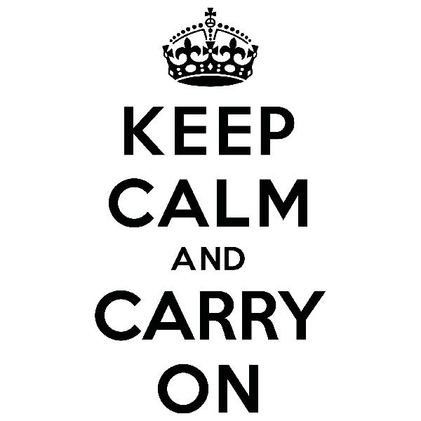 Adesivi Murali: Keep Calm And Carry On