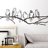 Adesivi Murali: Uccelli su ramo 2