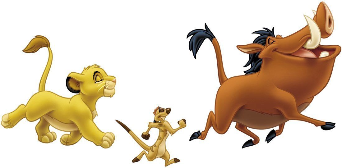 Adesivi per Bambini: Simba, Timon e Pumba