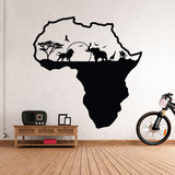 Adesivi Murali: Africa animali silhouette skyline 2