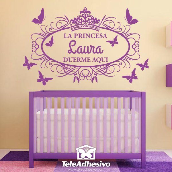 Adesivi per Bambini: Principessa dorme qui