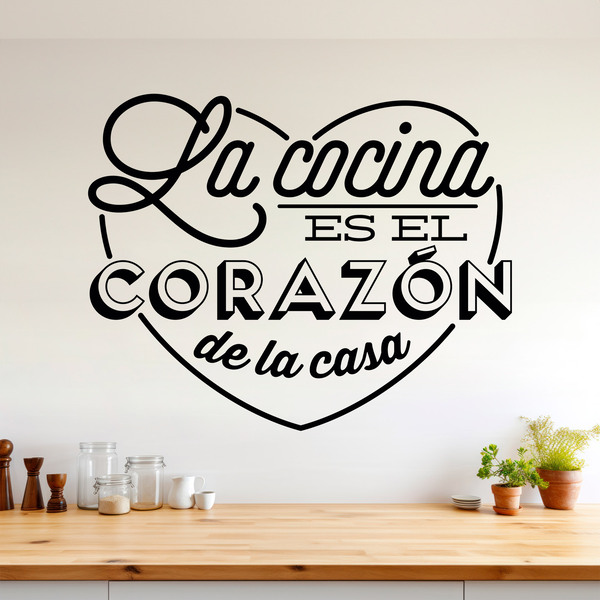 Adesivi Murali: La cucina è il cuore della casa - spagnolo