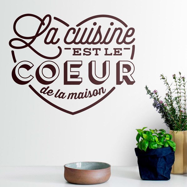 Adesivi Murali: La Cucina é il Cuore della Casa in Francese 0