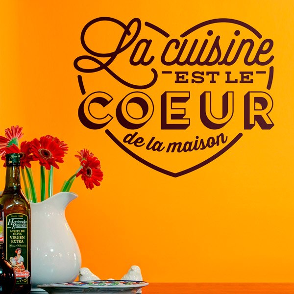 Adesivi Murali: La Cucina é il Cuore della Casa in Francese