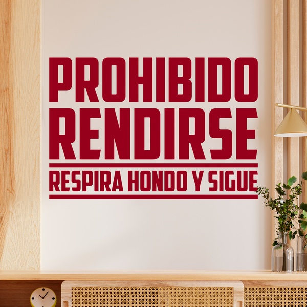 Adesivi Murali: Prohibido rendirse