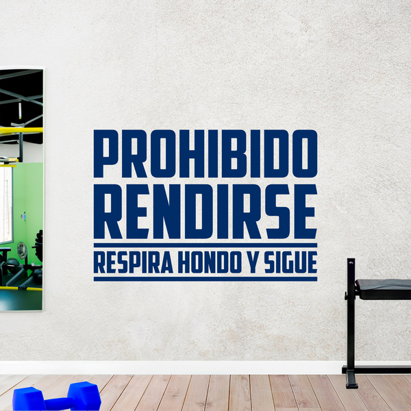 Adesivi Murali: Prohibido rendirse