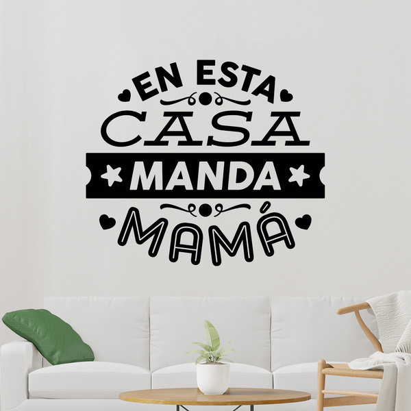 Adesivi Murali: En esta casa manda mamá