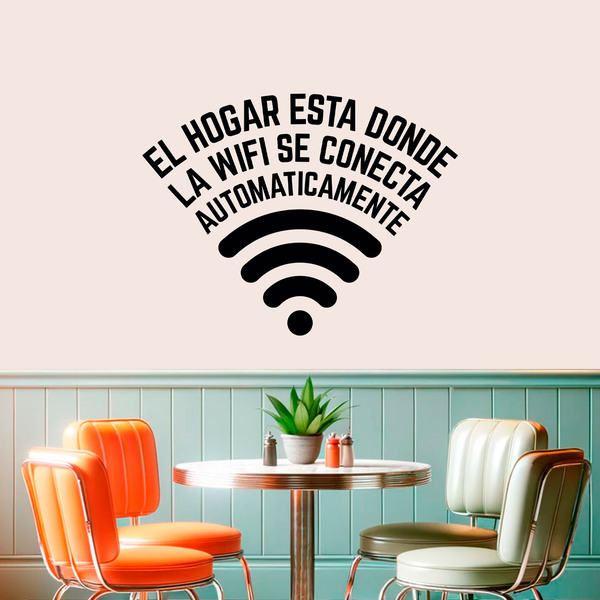 Adesivi Murali: El hogar está donde la wifi se conecta