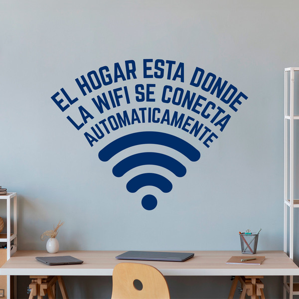 Adesivi Murali: El hogar está donde la wifi se conecta