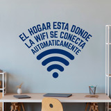 Adesivi Murali: El hogar está donde la wifi se conecta 3