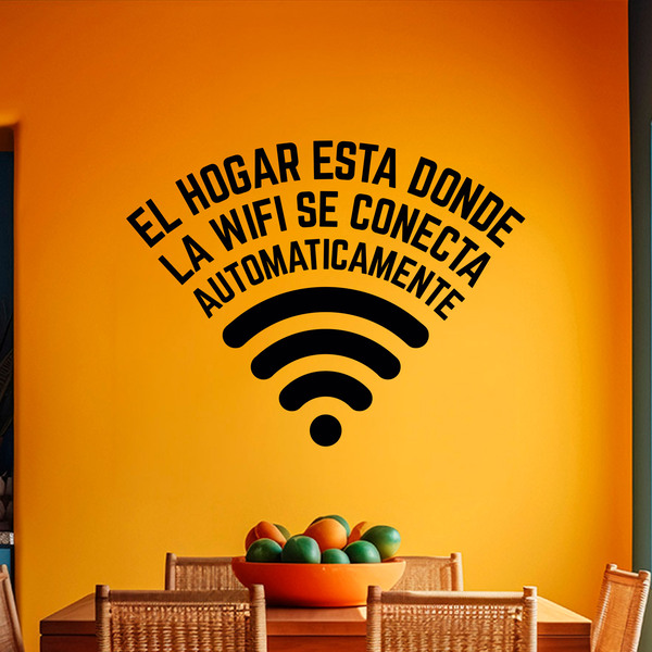 Adesivi Murali: El hogar está donde la wifi se conecta