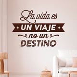 Adesivi Murali: La vida es un viaje no un destino 4