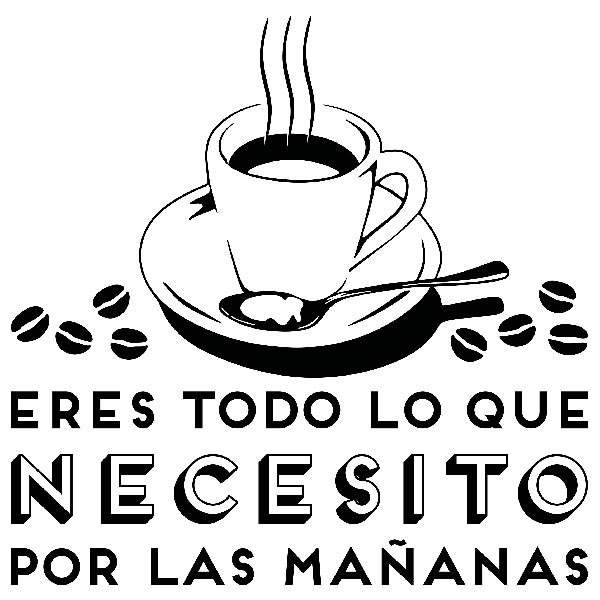 Adesivi Murali: Eres todo lo que necesito - Café