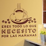 Adesivi Murali: Eres todo lo que necesito - Café 2