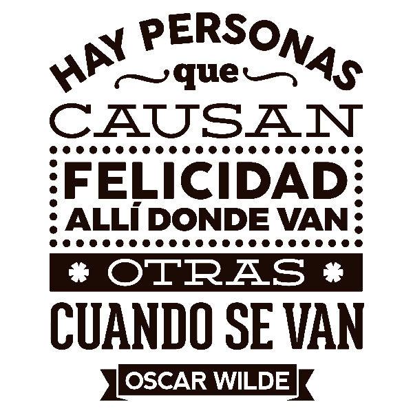 Adesivi Murali: Hay personas que... - Oscar Wilde