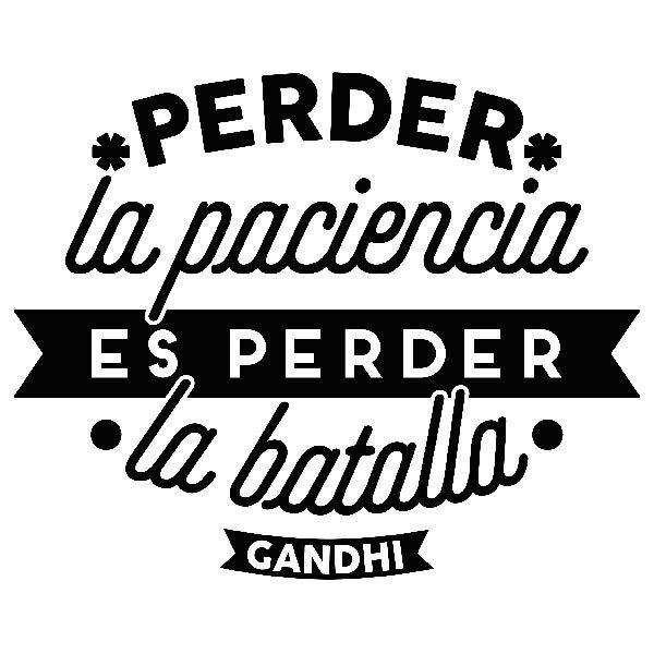 Adesivi Murali: Perder la paciencia... Gandhi