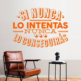 Adesivi Murali: Si nunca lo intentas nunca lo conseguirás 4