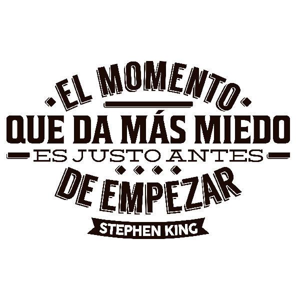 Adesivi Murali: El momento que da más miedo... Stephen  King