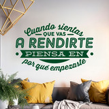 Adesivi Murali: Cuando sientas que vas a rendirte... 3