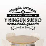 Adesivi Murali: Ningún soñador es pequeño... 2